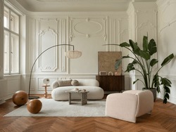 Modern Living Room Interior Design with Natural Daylight